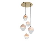 Sonoma Ave 5-Light Pendant in Brushed Brass