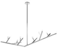 The Oaks 12-Light 1Linear Pendant in Polished Nickel