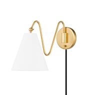 Onda One Light Wall Sconce in Aged Brass by Mitzi