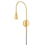 Jenica One Light Wall Sconce in Aged Brass by Mitzi