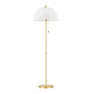 Meshelle One Light Floor Lamp in Aged Brass by Mitzi