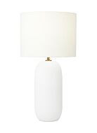 Fanny One Light Table Lamp in Matte White Ceramic by Visual Comfort Studio