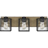 Holsten 3-Light Bathroom Vanity Light in Matte Black