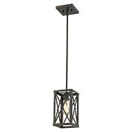 Brooklyn 1-Light Oil-Rubbed Bronze Mini-Pendant