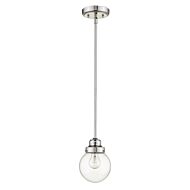 Portsmith 1-Light Polished Nickel Pendant