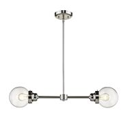 Portsmith 2-Light Polished Nickel Island Pendant