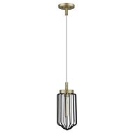 Reece 1-Light Aged Brass Mini-Pendant