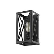 Brooklyn 1-Light Matte Black Sconce 