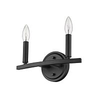 Sawyer 2-Light Matte Black Vanity