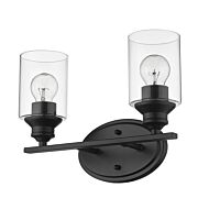 Gemma 2-Light Matte Black Vanity