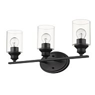 Gemma 3-Light Matte Black Vanity