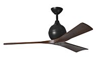 Irene 6-Speed DC 52" Ceiling Fan in Matte Black with Walnut Tone blades