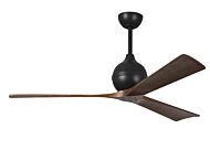 Irene 6-Speed DC 60" Ceiling Fan in Matte Black with Walnut Tone blades