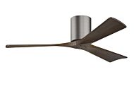 Irene 6-Speed DC 52" Ceiling Fan in Brushed Pewter with Walnut blades