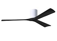 Irene 6-Speed DC 60" Ceiling Fan in White with Matte Black blades