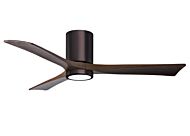 Irene 6-Speed DC 52" Ceiling Fan w/ Integrated Light Kit in Brushed Bronze with Walnut Tone blades