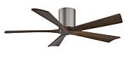 Irene 6-Speed DC 52" Ceiling Fan in Brushed Pewter with Walnut blades