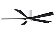 Irene 6-Speed DC 60" Ceiling Fan w/ Integrated Light Kit in White with Matte Black blades