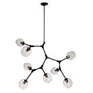 Artcraft Organic 8 Light Chandelier in Vintage Brass