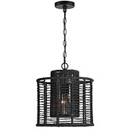 Jayna 1-Light Pendant in Matte Black