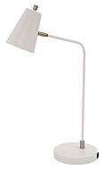 Kirby 1-Light LED Table Lamp in White