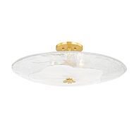 Lago Three Light Flush Mount in Aged Brass by Hudson Valley