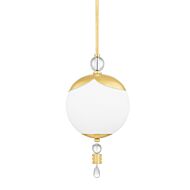 Perla 1-Light Pendant in Aged Brass