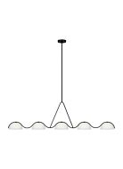 Nido Five Light Linear Chandelier in Midnight Black by Visual Comfort Studio