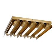 Carson 1-Light LED Flush Mount Ceiling Light in Burnished Brass