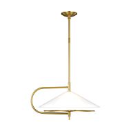 Gesture 2 Light Pendant Light in Burnished Brass by Kelly Wearstler