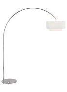 Sawyer 1-Light Floor Lamp in Polished Nickel