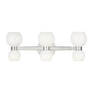 Londyn Six Light Vanity in Polished Nickel by Visual Comfort Studio