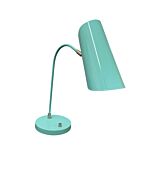 Logan 1-Light LED Table Lamp in Mint with Satin Nickel