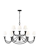 Sullivan 12-Light Chandelier in Aged Iron