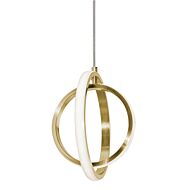 Lock LED Pendant in Satin Brass