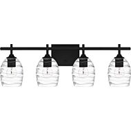 Lucy 4-Light Bathroom Vanity Light in Matte Black