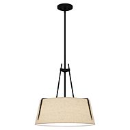 Leona Three Light Pendant in Matte Black by Quoizel