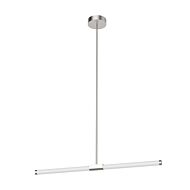 Akari LED Island Pendant in Brushed Nickel by Kuzco Lighting