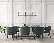 Alora Salita 12 Light Linear Pendant in Urban Bronze And Clear Crystal