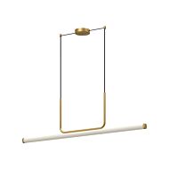 Vesper LED Linear Pendant in Brushed Gold by Kuzco Lighting