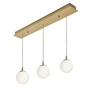 Loretto 3-Light Pendant in Satin Brass