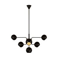 Chaumont Eight Light Chandelier in Aged Iron by Visual Comfort Studio