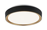 Alamus LED Ceiling Mount in Aged Gold Brass   Matte Black by Matteo Lighting