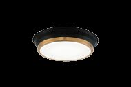 Matteo Jaxx 1 Light Ceiling Light In Black With Aged Gold Brass