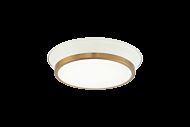 Matteo Jaxx 1 Light Ceiling Light In White With Aged Gold Brass