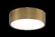 Matteo Snare 2 Light Ceiling Light In Aged Gold Brass