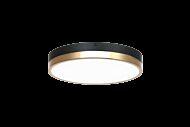 Matteo Tone 1 Light Ceiling Light In Black & Aged Gold Brass