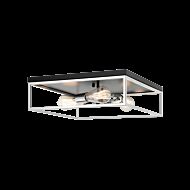 Matteo Clarke 3 Light Ceiling Light In Black With Chrome