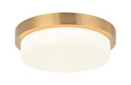 Durham LED Ceiling Mount in Aged Gold Brass by Matteo Lighting