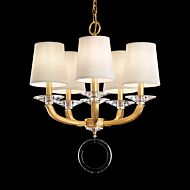 Schonbek Emilea 5 Light Chandelier in Heirloom Gold with Clear Optic Crystals